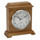 Napoleon Oak Finish Wooden Mantel Clock Carriage Style 